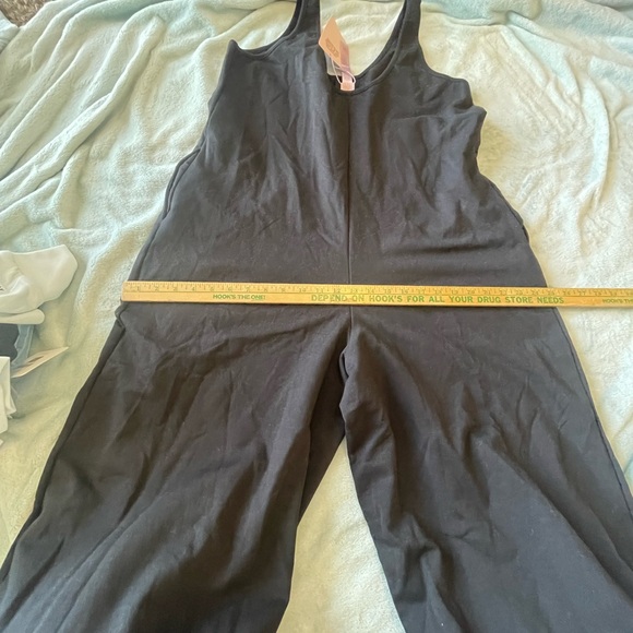 Savage Fenty NWT Black cotton blend wide leg jumpsuit comfort loungewear - Picture 14 of 16